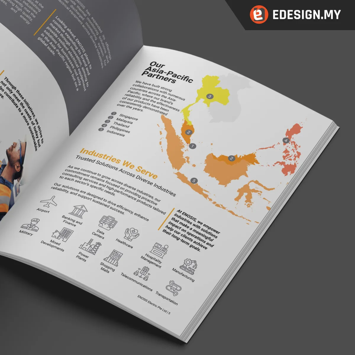 Enosis Electric regional reach and industries spread