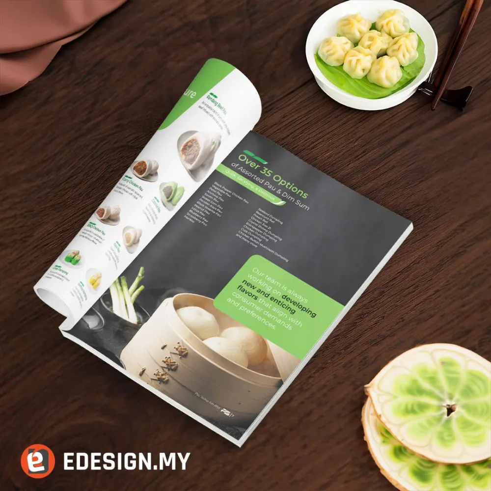 Frozen-food brand and business presentation page